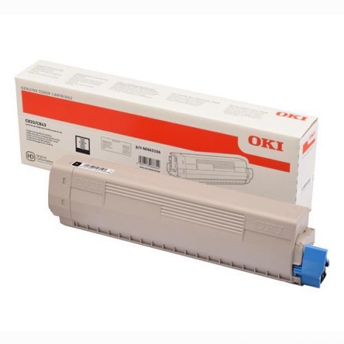 OKI originál toner 46443104, black, 10000str., high capacity, OKI C833, C843