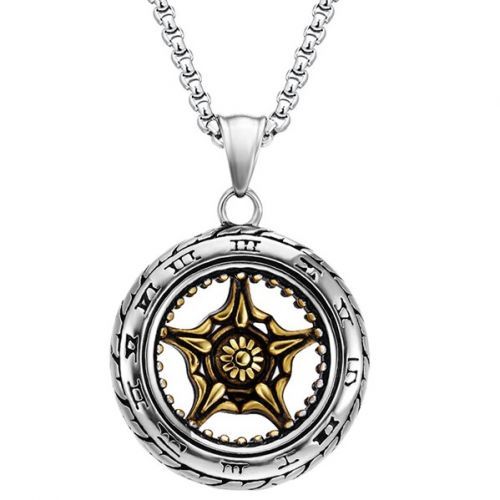Náhrdelník Gothic Wheel-Strieborná KP5584
