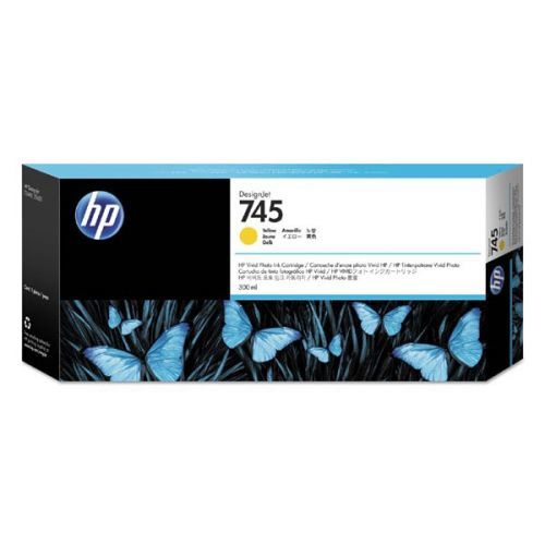 HP originál ink F9K02A, HP 745, yellow, 300ml, HP DesignJet HD Pro MFP, DesignJet Z2600, Z5600