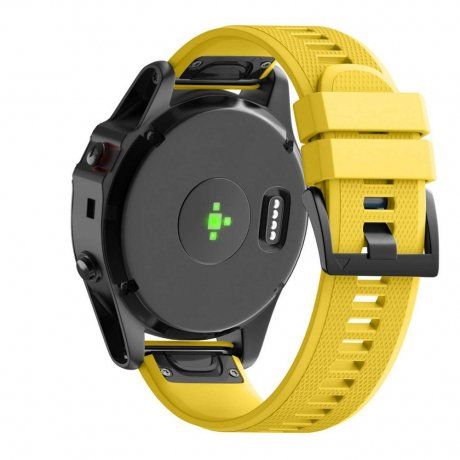 Garmin Fenix 5 Silcone Acton remienok, Yellow Amber