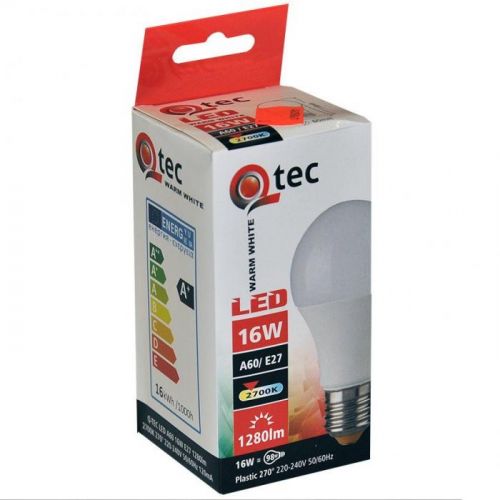 LED žiarovka QTEC A60 16W E27 2700K