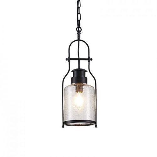 Lindby Rozalie závesná lampa, lucerna, čierna