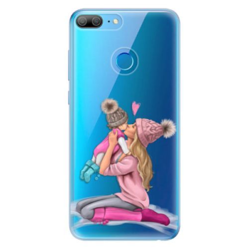 Odolné silikónové puzdro iSaprio - Kissing Mom - Blond and Girl - Huawei Honor 9 Lite