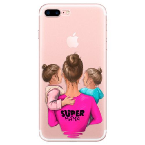 Odolné silikónové puzdro iSaprio - Super Mama - Two Girls - iPhone 7 Plus