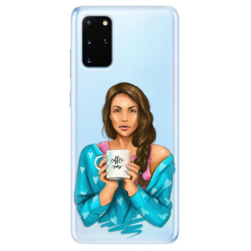 Odolné silikónové puzdro iSaprio - Coffe Now - Brunette - Samsung Galaxy S20+