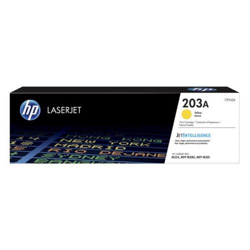 HP originál toner CF542A, yellow, 1300str., HP 203A, HP Color LaserJet Pro M254dw, nw, M280nw