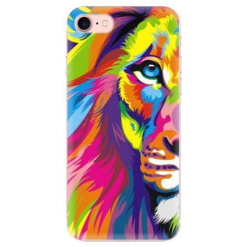 Odolné silikónové puzdro iSaprio - Rainbow Lion - iPhone 7