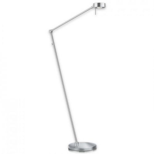 Štíhla stojaca LED lampa Elegance, 3 kĺby, nikel