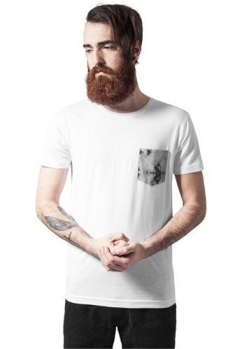 Urban Classics Contrast Pocket Tee wht/darkmarble - S