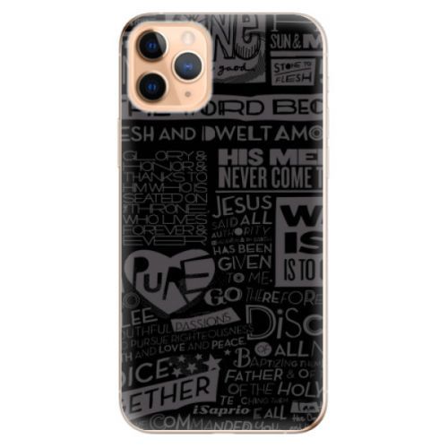 Odolné silikónové puzdro iSaprio - Text 01 - iPhone 11 Pro Max