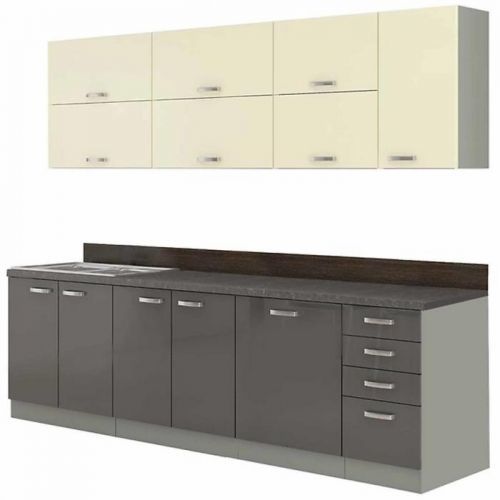 Kuchynská linka Karmen Grey 260 bez dosky