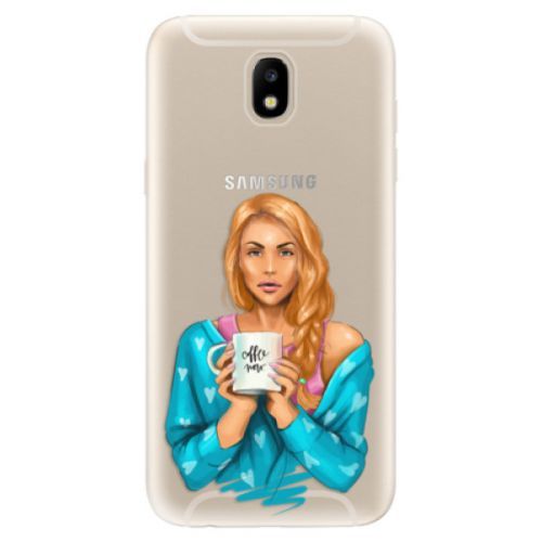 Odolné silikónové puzdro iSaprio - Coffe Now - Redhead - Samsung Galaxy J5 2017