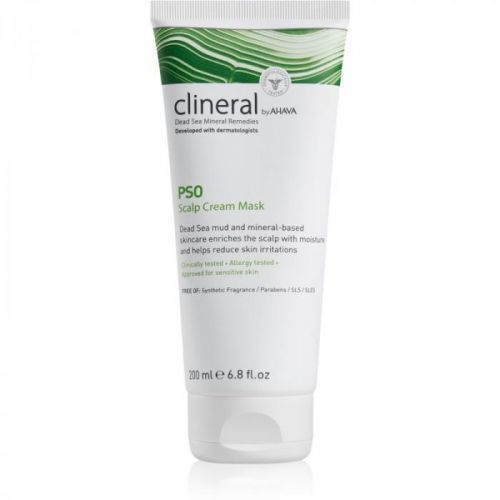 Ahava Clineral PSO intenzívna hydratačná maska pre podráždenú pokožku hlavy 200 ml