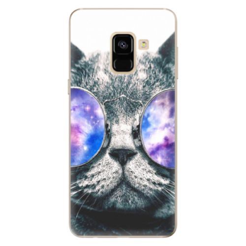 Odolné silikónové puzdro iSaprio - Galaxy Cat - Samsung Galaxy A8 2018