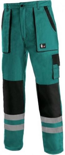 Canis Montérkové nohavice do pása CXS LUXY BRIGHT - Zelená / černá | 54