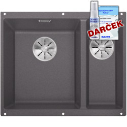 BLANCO SUBLINE 340/160-U sivá skala, vanička vľavo