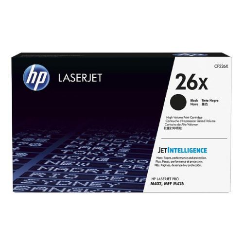HP originál toner CF226X, black, 9000str., HP 26X, high capacity, HP LaserJet Pro M402, Pro MFP M426, 930g
