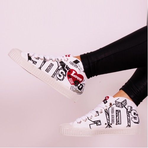 We love the 90's - Boty We love the 90's - Unisex, Biela, 38