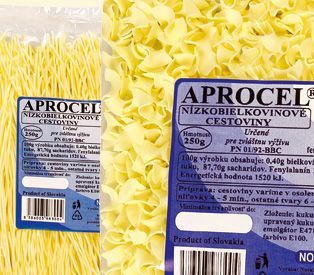 APROCEL – NÍZKOBIELK.CESTOVINY - fliačky malé 250 g