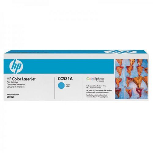 HP originál toner CC531A, cyan, 2800str., HP 304A, HP Color LaserJet CP2025, CM2320