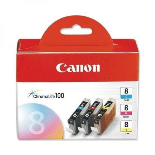 Canon originál ink CLI8CMY, cyan/magenta/yellow, 0621B029, 0621B026, Canon iP4200, iP5200, iP5200R, MP500, MP800