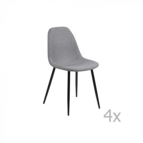 Sada 4 svetlosivých jedálenských stoličiek Actona Wilma Dining Set