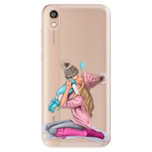 Odolné silikónové puzdro iSaprio - Kissing Mom - Blond and Boy - Huawei Honor 8S