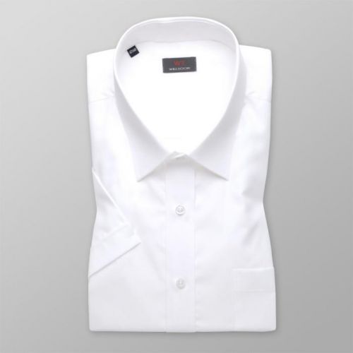 Pánska košele s krátkym rukávom v biele farbe WR Classic (výška 176-182) 5113