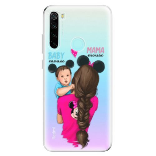Odolné silikónové puzdro iSaprio - Mama Mouse Brunette and Boy - Xiaomi Redmi Note 8