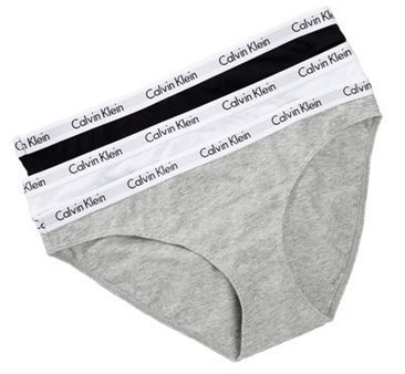Calvin Klein Sada dámskych nohavičiek QD3588E -999 BLACK / WHITE / GREY XS