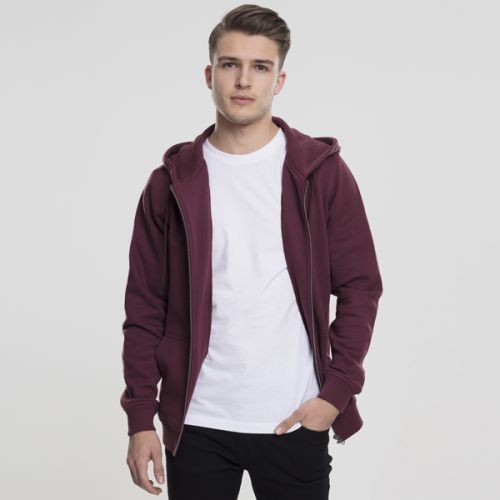 Mikina Urban Classics Basic Zip Hoody cherry - S