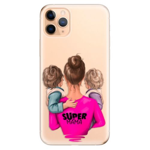 Odolné silikónové puzdro iSaprio - Super Mama - Two Boys - iPhone 11 Pro Max