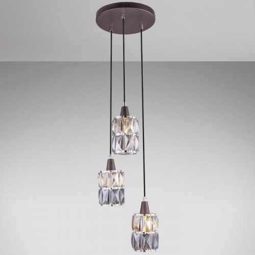 Závesné svietidlo 15761-3 hnedé, krištáľ LW3