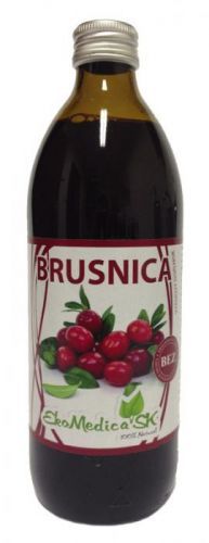 EkoMedica Šťava Brusnica 100% - 1 L 1000 ml