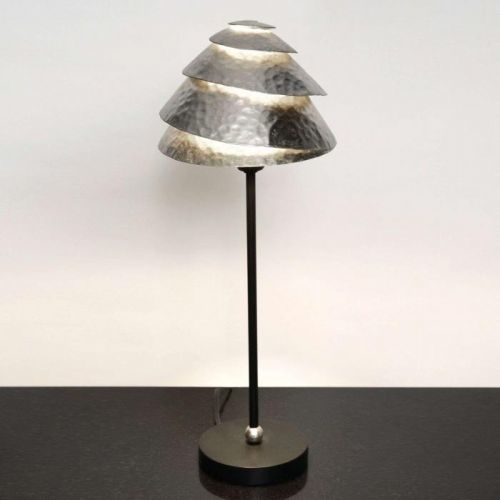 Stolná lampa Snail One v strieborno-hnedej