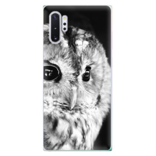 Odolné silikónové puzdro iSaprio - BW Owl - Samsung Galaxy Note 10+