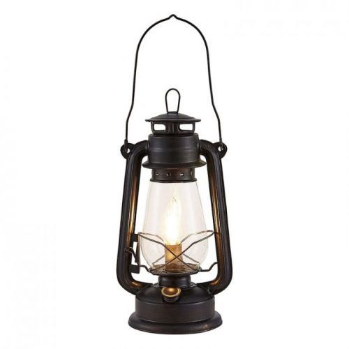 Lindby Raisa stolná lampa, lucerna, hrdza