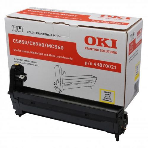 OKI originál válec 43870021, yellow, 20000str., OKI C5850, 5950, MC560, MC560n, MC560dn