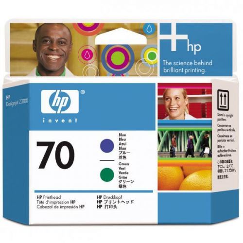 HP originál tlačová hlava C9408A, HP 70, blue/green, HP DesignJet Z3100