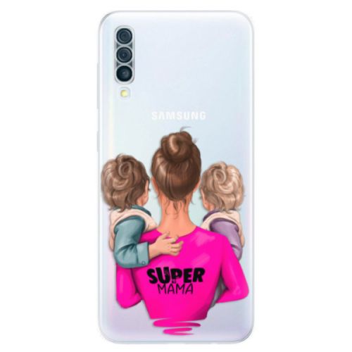 Odolné silikónové puzdro iSaprio - Super Mama - Two Boys - Samsung Galaxy A50