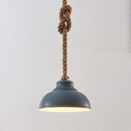 Lindby Chaby závesná lampa vzhľad betón, 1 plameň
