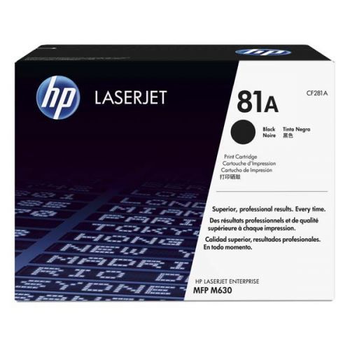 HP originál toner CF281A, black, 10500str., HP 81A, HP LaserJet Enterprise Flow M630z, M606, M604, M605