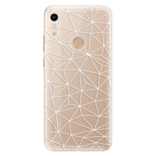 Odolné silikónové puzdro iSaprio - Abstract Triangles 03 - white - Huawei Honor 8A