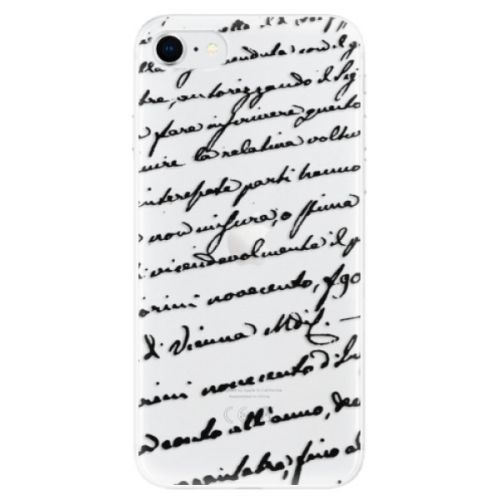 Odolné silikónové puzdro iSaprio - Handwriting 01 - black - iPhone SE 2020