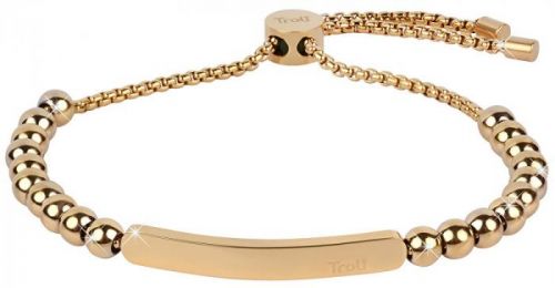 Troli Pozlátený náramok s oceľovými korálkami