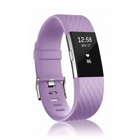 Fitbit Charge 2 Silicone Diamond (Large) remienok, Lavender