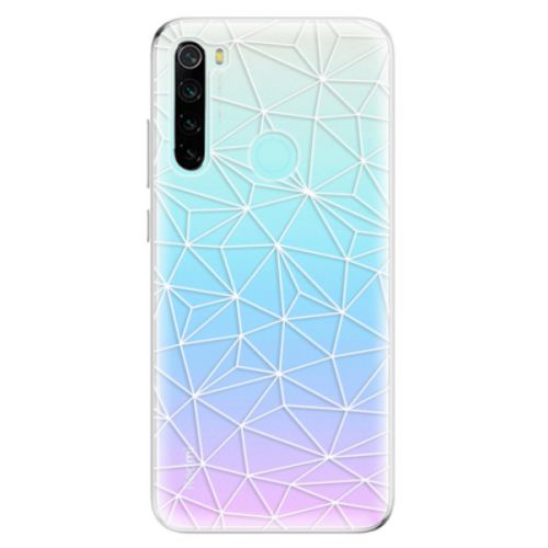 Odolné silikónové puzdro iSaprio - Abstract Triangles 03 - white - Xiaomi Redmi Note 8