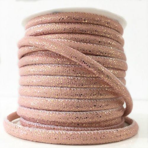 Semišová šnúra Luxe rose