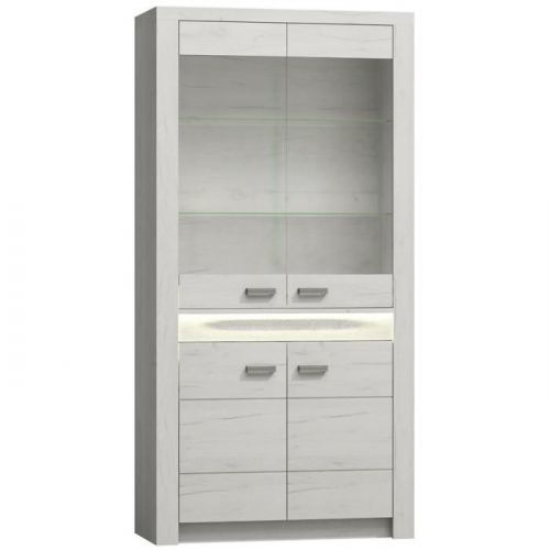 Vitrína Indianapolis 4D I3 kraft biela