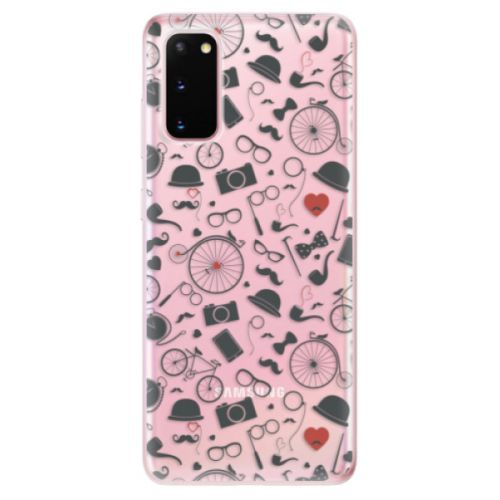Odolné silikónové puzdro iSaprio - Vintage Pattern 01 - black - Samsung Galaxy S20